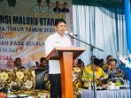 Bupati Halmahera Timur saat membuka Pesparawi