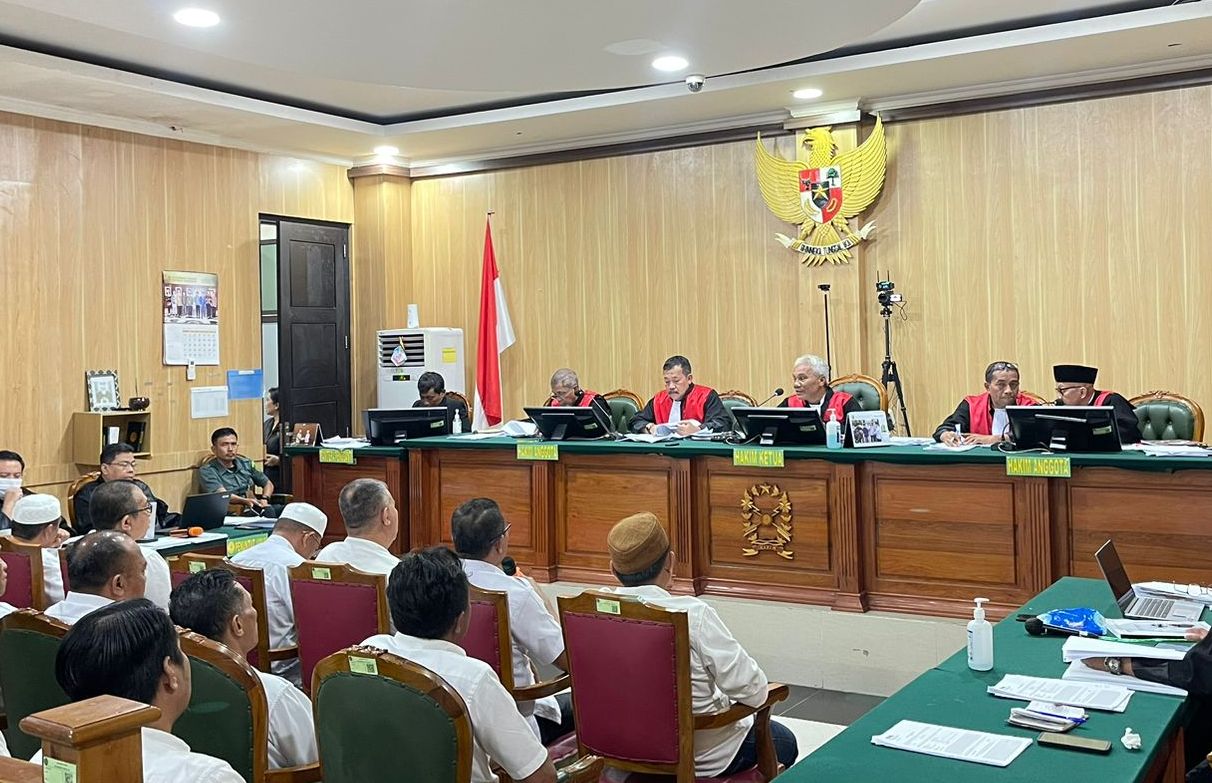 Suaaana sidang di Pengadilan Tipikor pada PN Ternate