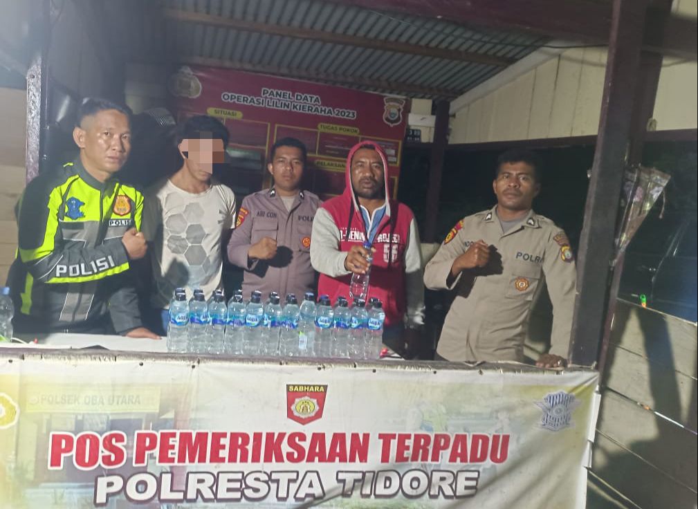 Barang bukti dan terduga pemilik Miras