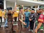 Suasana penyambutan Kepala Kejati Malut di Kejari Ternate